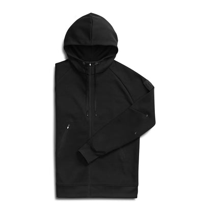 Product shot of the Men’s On Zipped Hoodie Colour black 