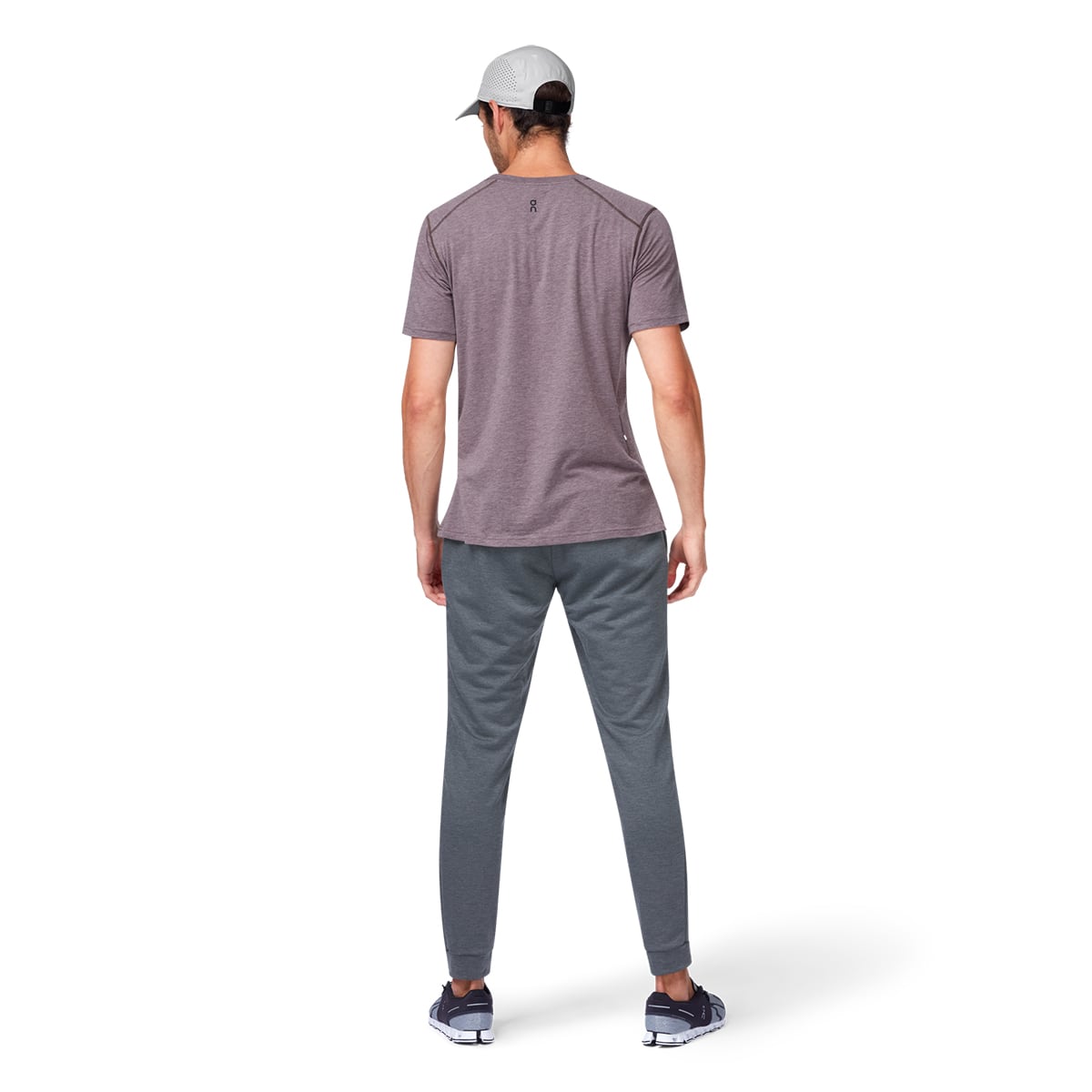 Male Model wearing the On Lightweight Cap Colour grey - Rear View 